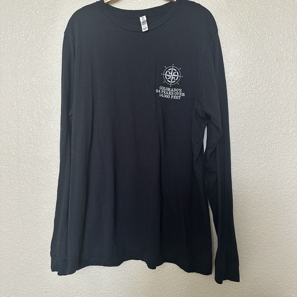 Colorado 14ners Long Sleeve T-shirt Xl Map Of 54 Peaks mountains hiking